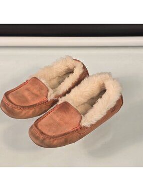 UGG Women's Ansley Suede Moccasin Slippers In Pink Size US 5 - 6